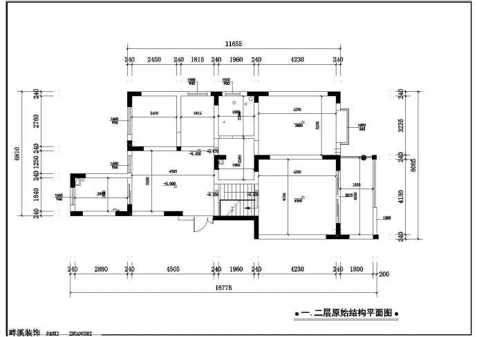 一整套两居室家居设计装修cad施工方案图纸_图1