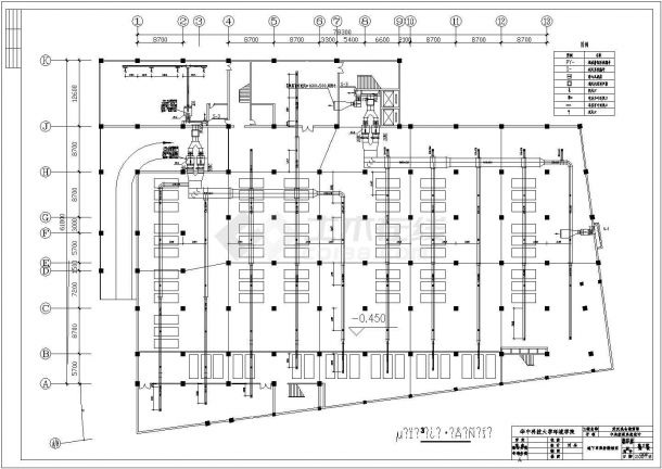 某仓储商场中央空调整套系统设计cad施工方案图纸-图一