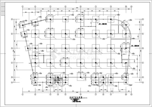 某商场框架结构建筑结构设计施工图-图一