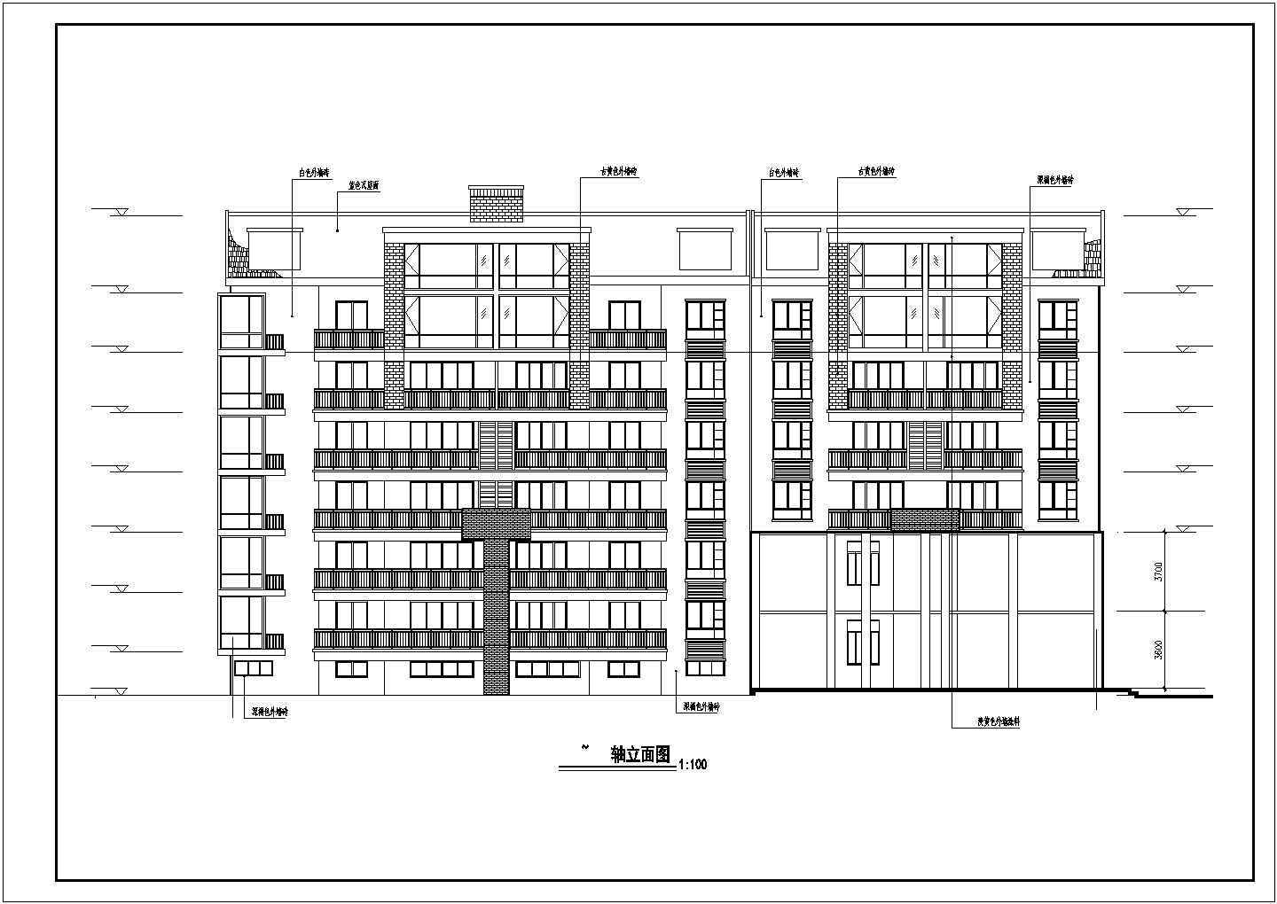 单元式住宅楼建筑设计施工图