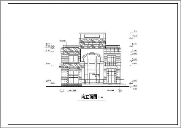 某地两套三层砖混结构别墅建筑设计方案图-图一