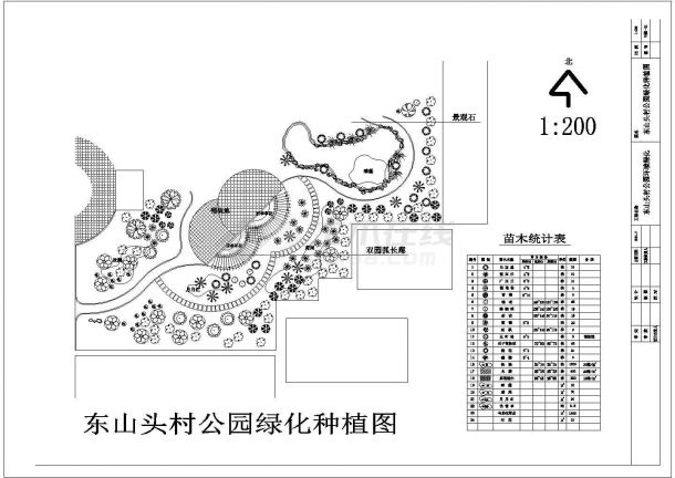 东山村头园林绿化工程小游园施工说明图-图二