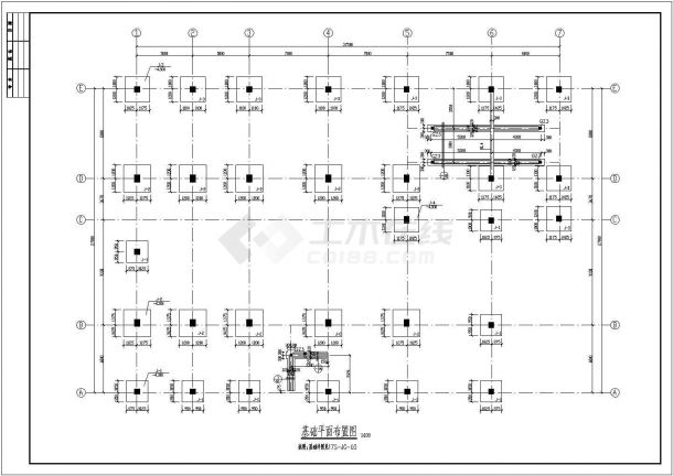 大庆市3层框架结构锅炉房和辅助用房初步设计结构图-图二