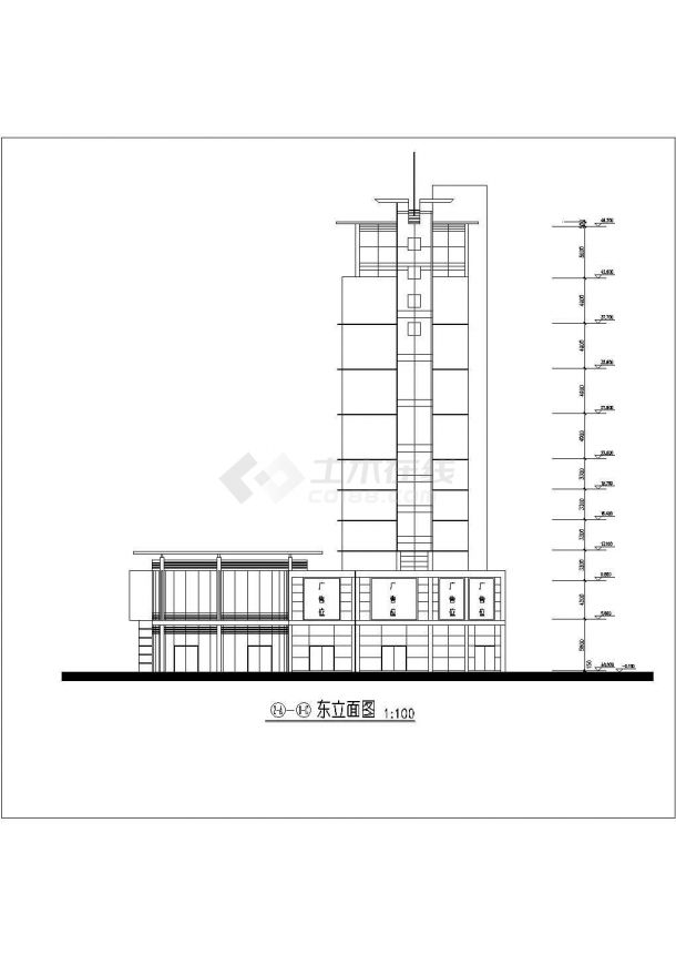 某公司高层办公楼建筑设计CAD施工图-图一