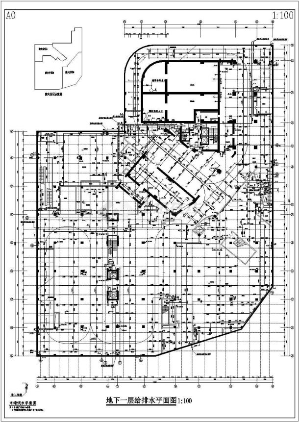 某三十三层商住楼给排水消防设计施工图-图二