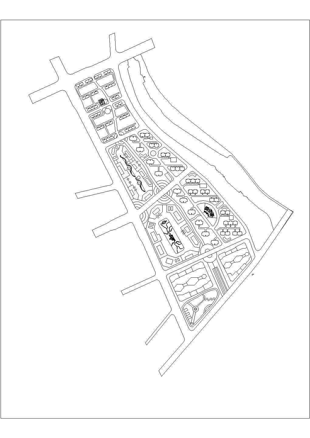 某北方城市一居住区建筑设计施工图纸（含su模型）