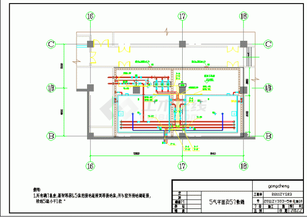 某工程二次供水机房电气CAD设计施工图-图一