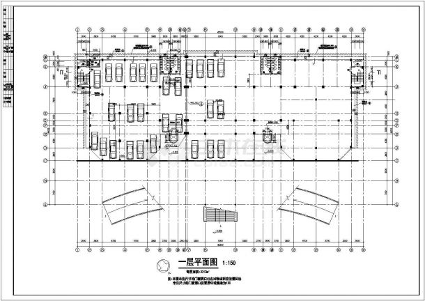 某欧式风格售楼中心建筑CAD设计图纸-图一