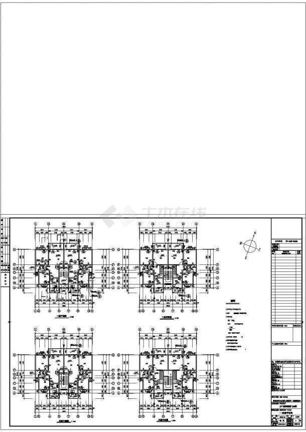 彭州市4层砌体结构住宅楼建筑专业施工图-图二