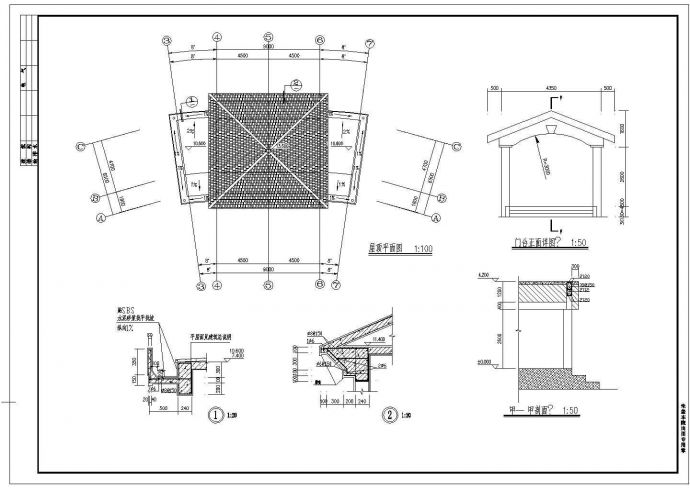 某三层老年活动中心建筑CAD设计施工图_图1