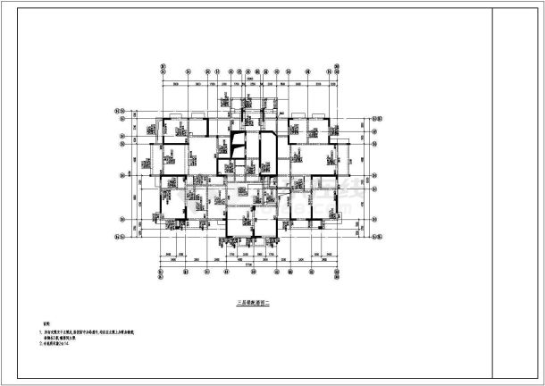 24层框支剪力墙结构住宅楼结构设计施工图-图二