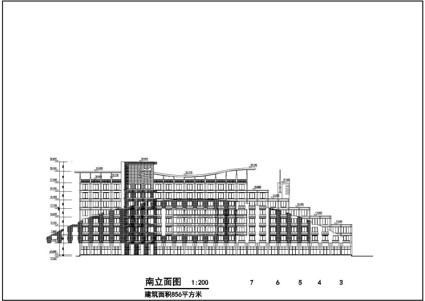 现代游泳馆综合楼建筑设计施工图（含效果图）