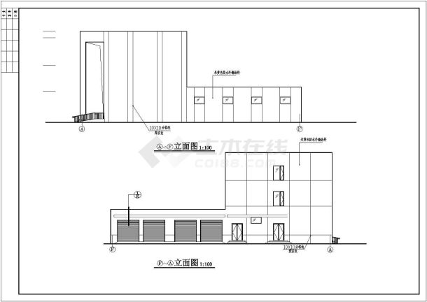 某地3层框架结构办公综合楼建筑专业施工图-图二