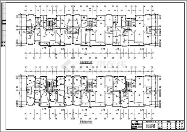 商住小区内部整套电气系统的完整cad设计施工图纸-图二