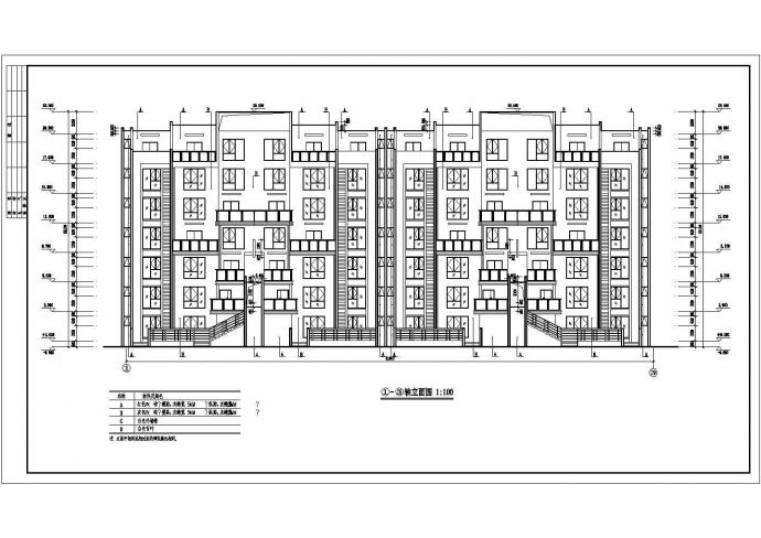 某地6+1层框架结构跃层住宅楼建筑设计施工图_图1