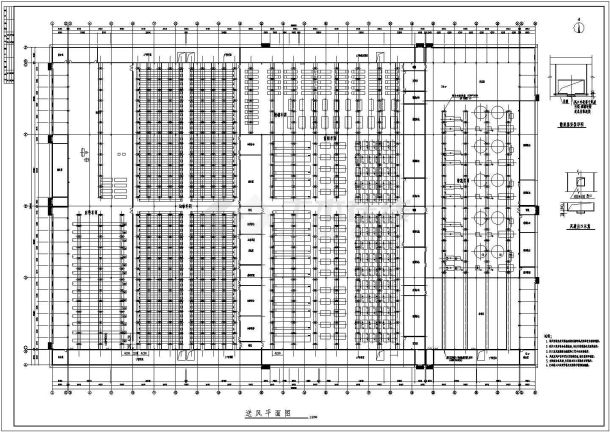 某纺织厂车间除尘空调系统cad施工设计图-图二