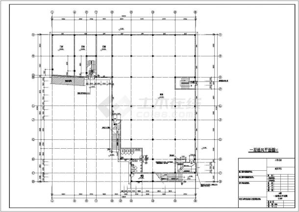 某高层地下车库通风及排烟系统cad设计平面施工图-图二