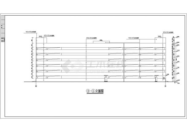 某地六层框架结构停车库建筑设计施工图-图二