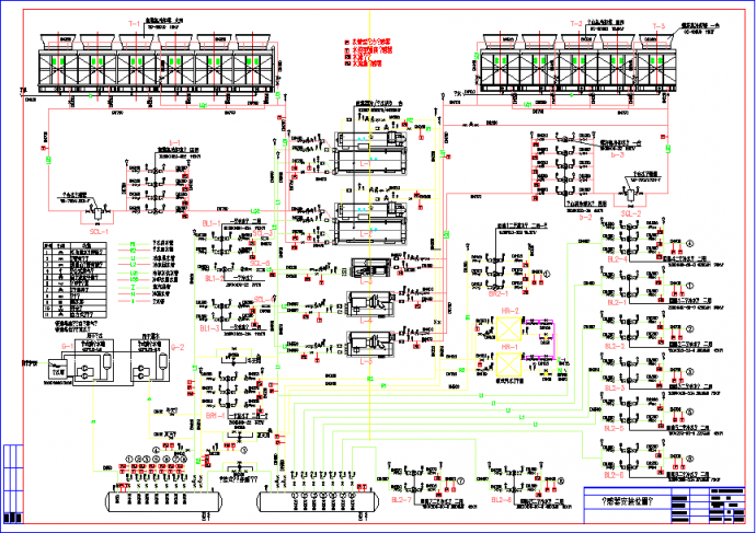 某商业建筑中央空调群控系统cad施工设计图_图1