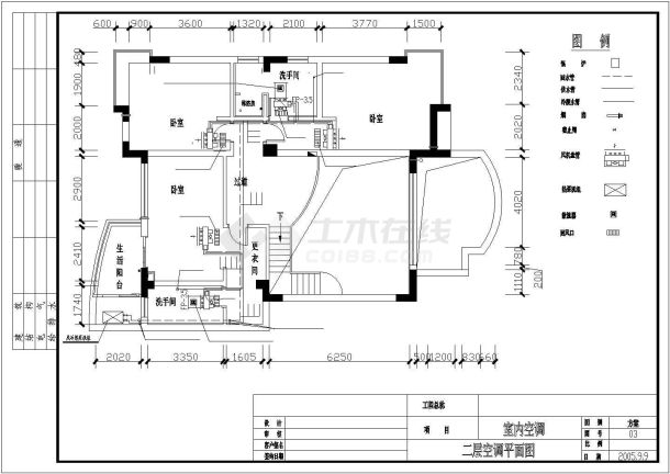 某住宅户型中央空调设计cad平面施工图-图二