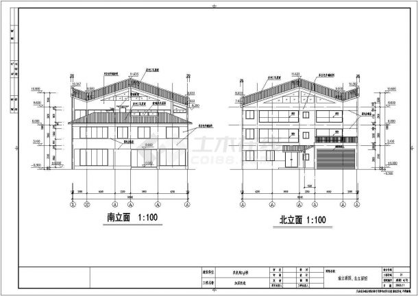 某地别墅建筑加层改造结构设计施工图-图一