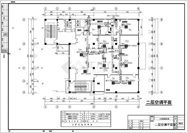 某综合大楼户式中央空调设计cad平面 施工图-图二