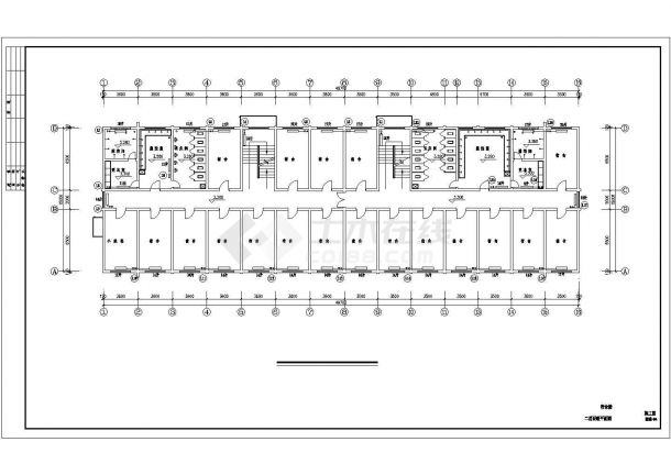 三层某公司宿舍楼全套采暖系统cad设计施工方案图-图二