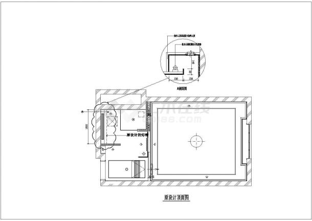 某地某酒店标准客房建筑设计施工图-图一