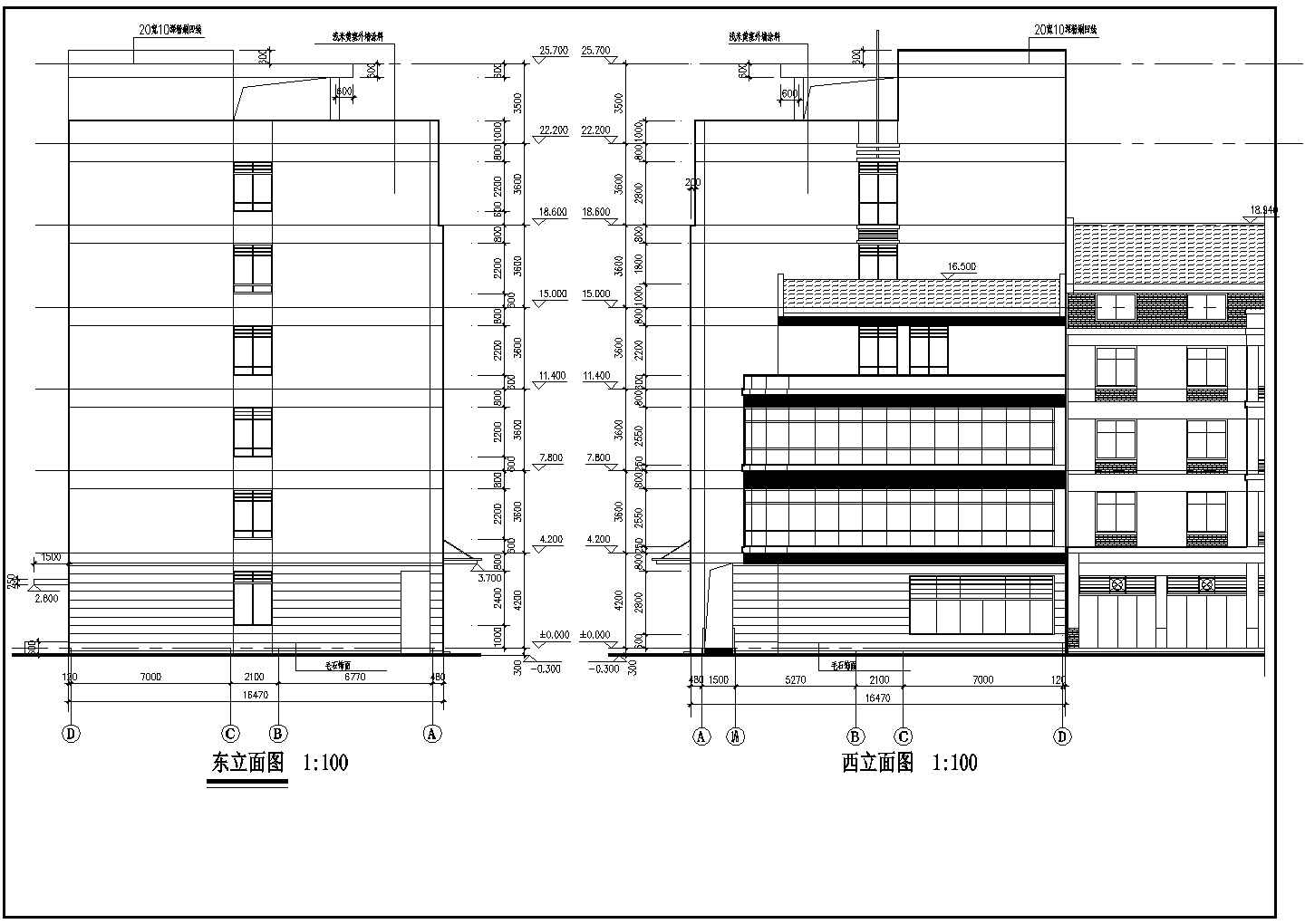 某地6层框架结构宾馆建筑专业施工图