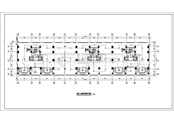某地区某小区高层住宅消防平面设计CAD施工图纸-图二
