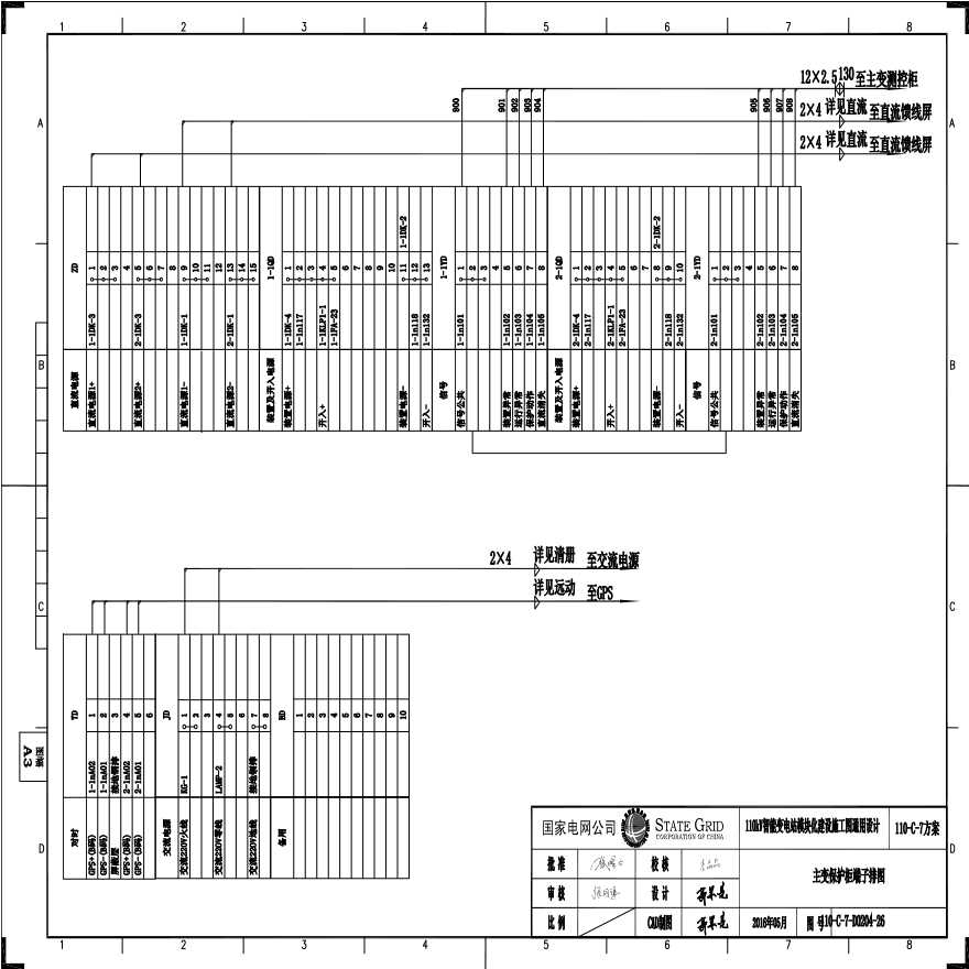 110-C-7- 主变压器保护柜端子接线图.pdf-图一