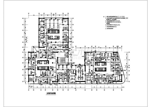 商住公寓中央空调系统cad施工设计图-图二