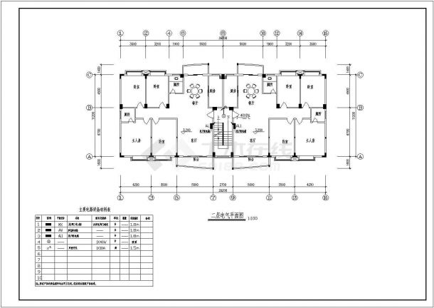 某地区小区住宅楼电气设计CAD施工图纸-图一