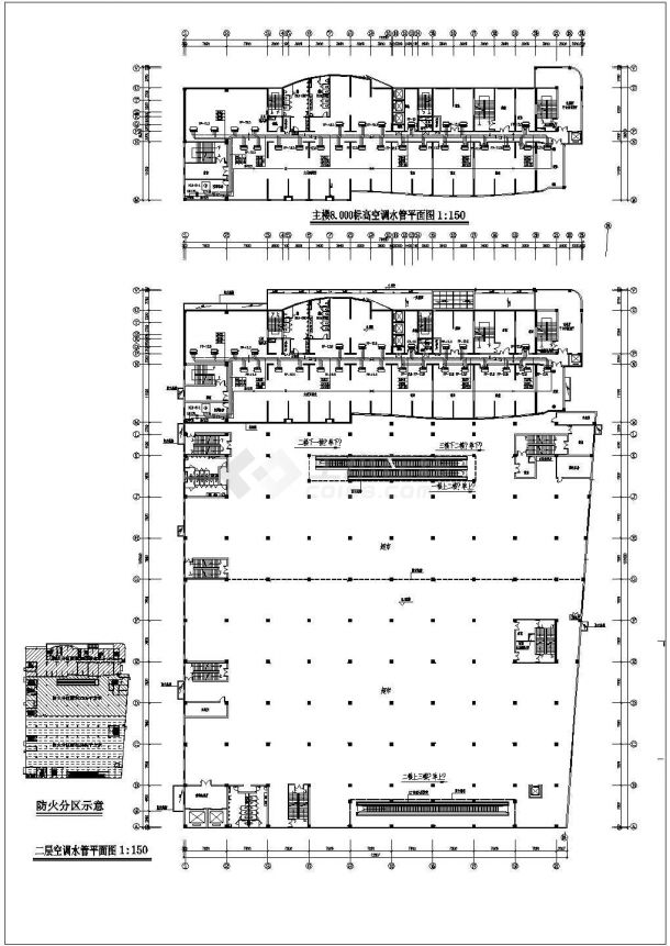 石家庄银座大厦商场整套空调设计cad施工图纸素材-图二