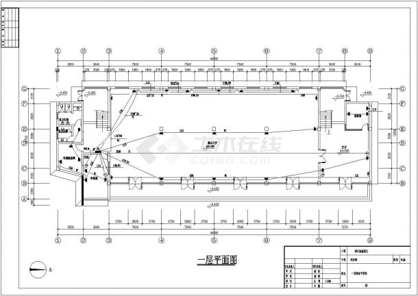某物流园办公楼电气设计方案方案全套CAD图纸-图一