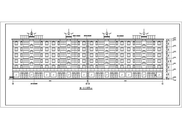 某地六层框架结构住宅楼建筑设计施工图-图二