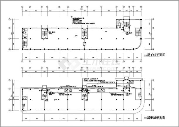 某六层商住楼电气设计CAD施工图-图二