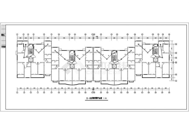 十二层商住楼强电气设计CAD施工图-图一