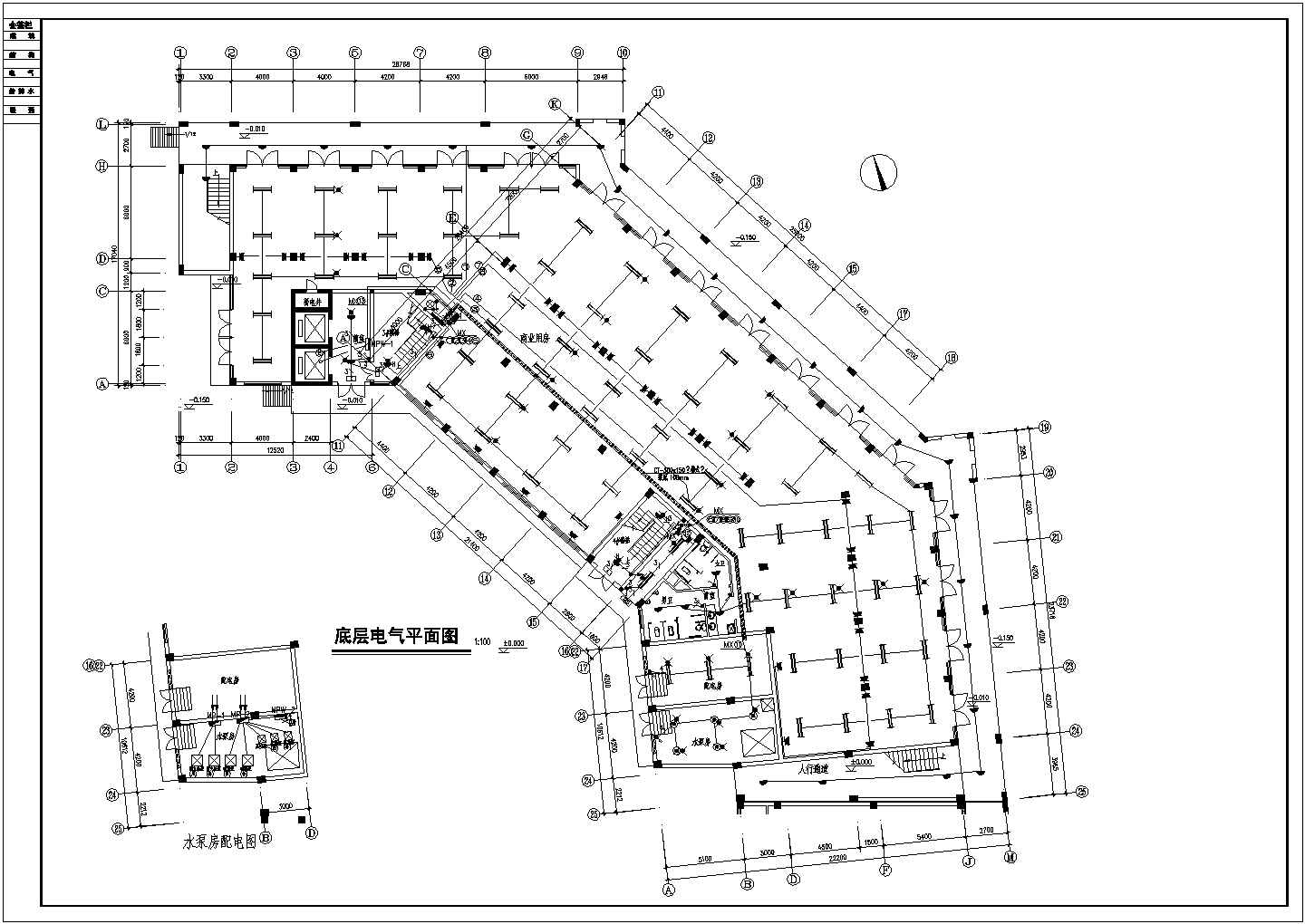 江西1#楼改电气设计方案全套CAD详图