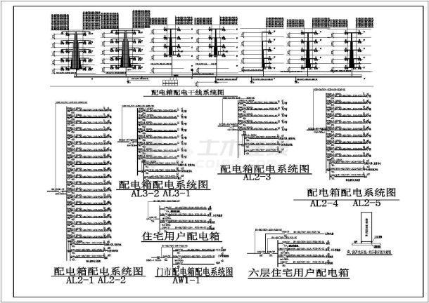 某栋大型综合楼的电施图-B组团施工图-图一