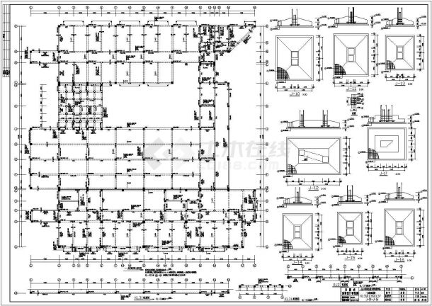 日照市五层框架结构教学楼结构施工图-图二