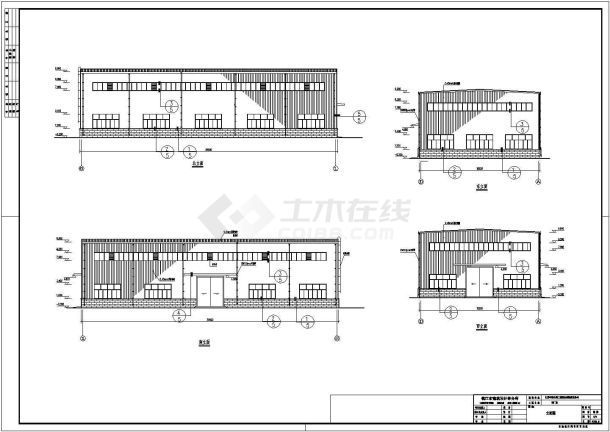 江苏某双坡单跨轻型门式钢架厂房施工图-图一