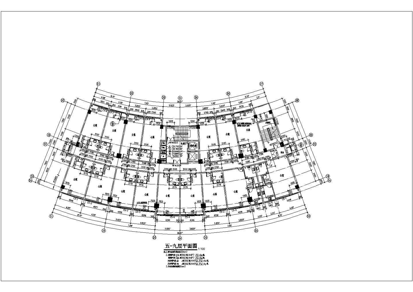 娱乐城大厦建筑施工CAD设计图纸