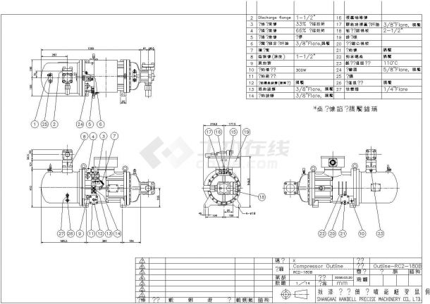 上海汉钟螺杆式压缩机外形设计图形-图二