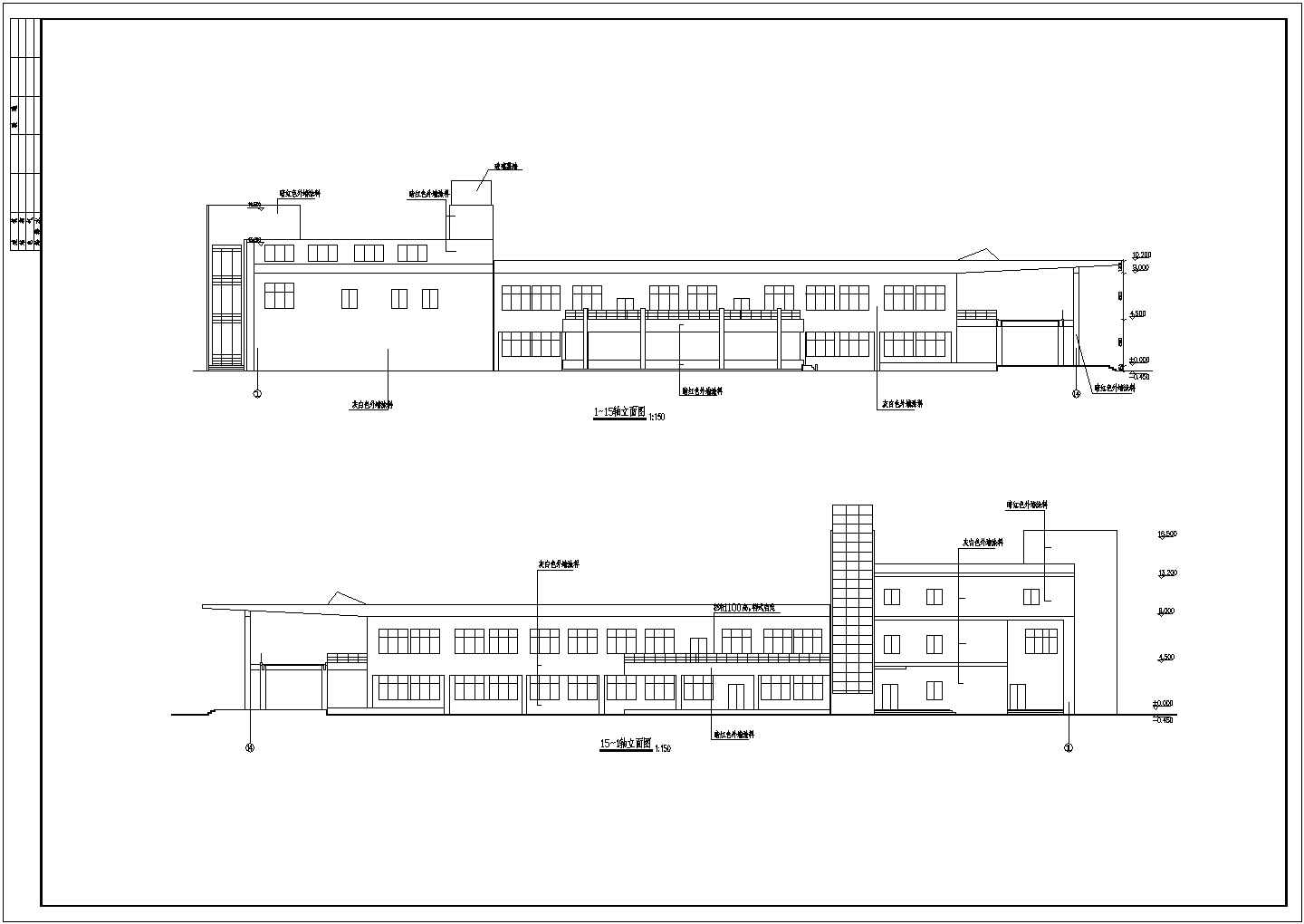 食堂平面建筑施工cad全套方案设计图
