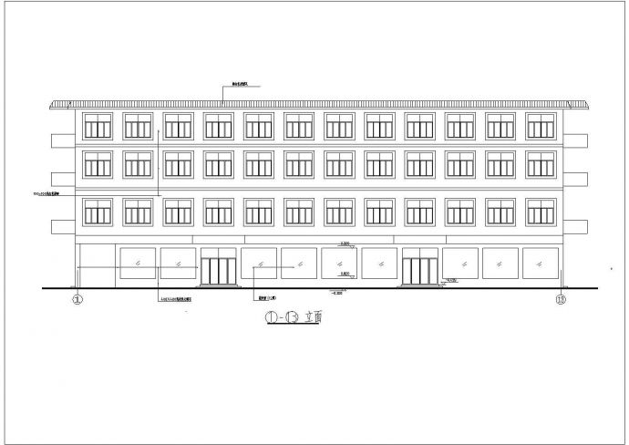 某地五层框架结构办公室建筑设计施工图_图1