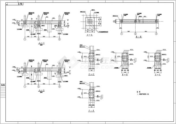某混凝土结构厂房结构加固改造设计施工图-图二