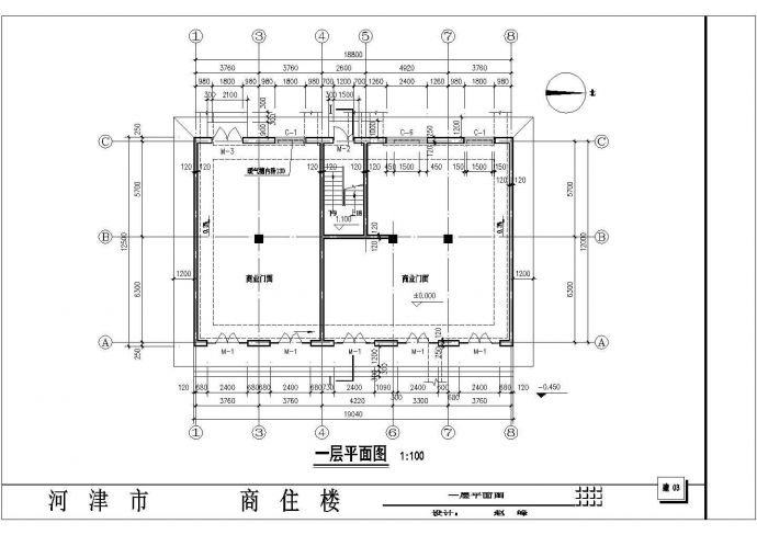 某商住楼建筑平面设计图（节点详细）_图1