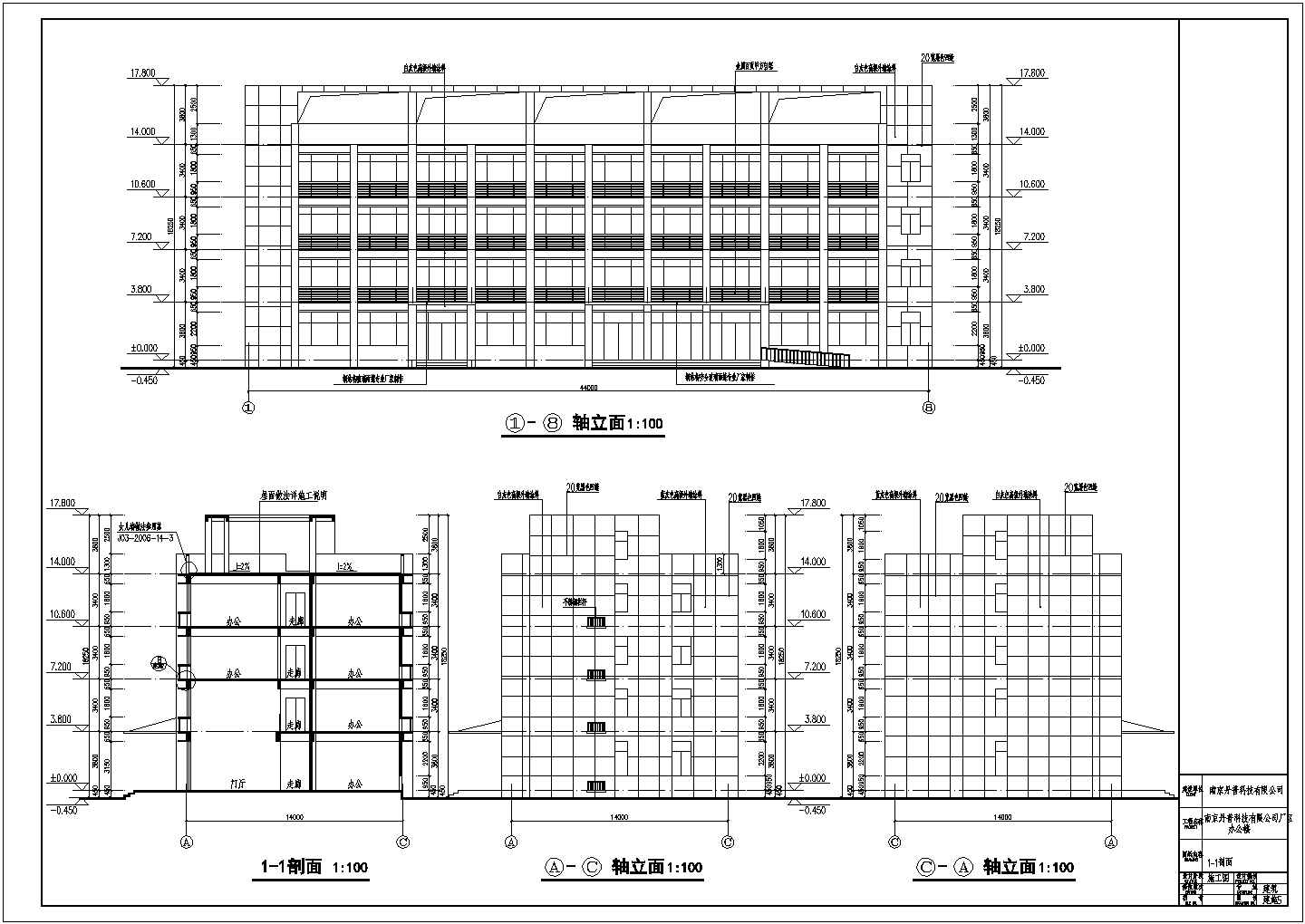 某单层厂房建筑规划设计施工图（含效果图）