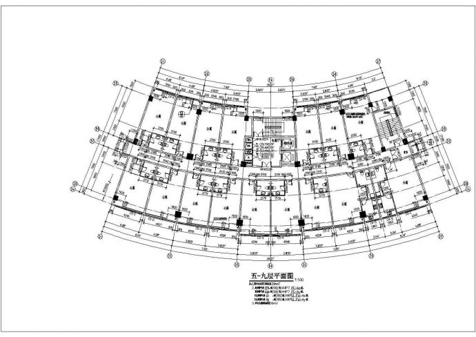 某地区大型娱乐城大厦建筑施工平立剖图纸_图1